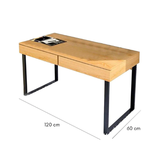اشتري الان طاولة مكتب منزلي تصميم معدني وخشبي اونلاين | بيوت