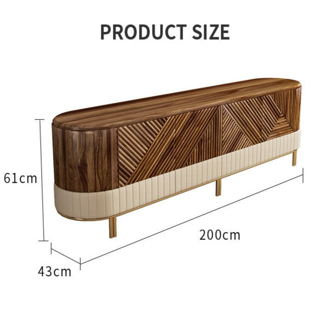 طاولة تلفاز بتصميم كلاسيكي من الخشب