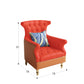 تصفح الأن كرسي مفرد جلد حديث من خشب زان كابتونية | بيوت