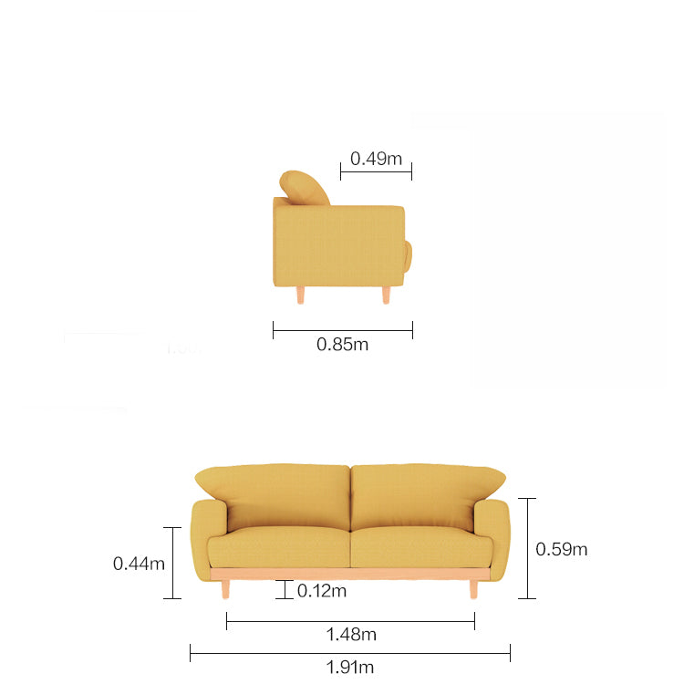 تصفح أريكة ثنائية من القماش والخشب من منصة | بيوت