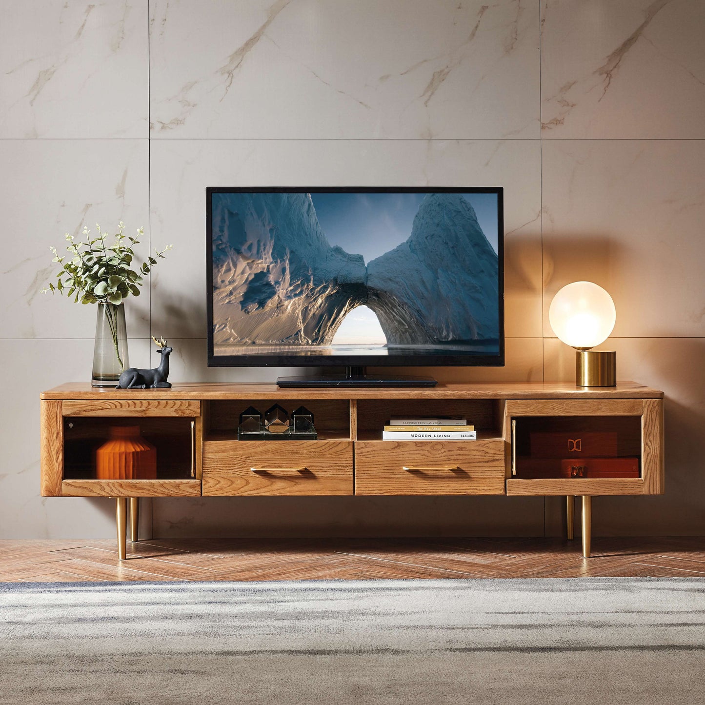 تسوق الان طاولة تلفزيون من الخشب عصرية اونلاين | بيوت