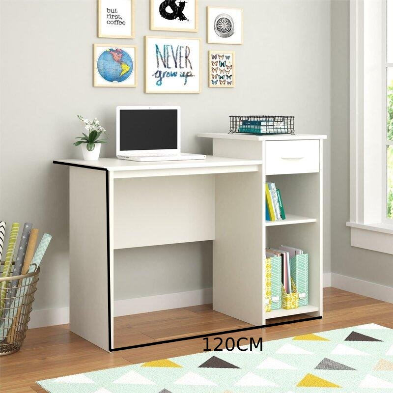 مكتب بسيط من خشب عالي الجودة ابيض