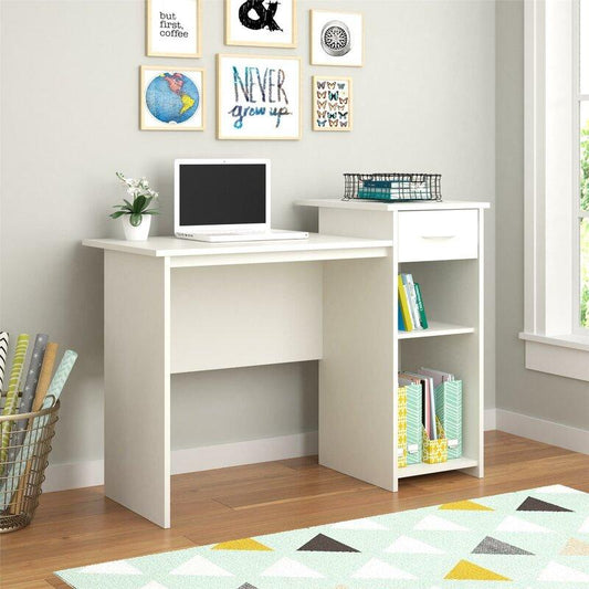 مكتب بسيط من خشب عالي الجودة ابيض
