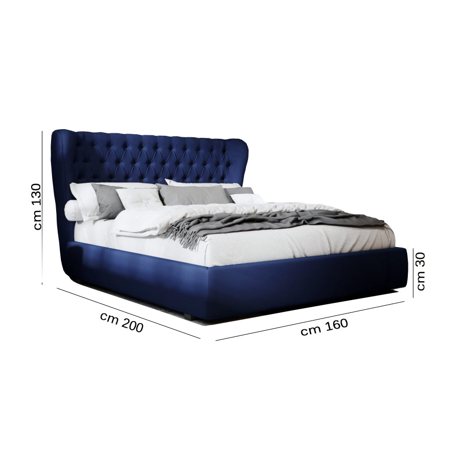 تصفح الان سرير خشبي كابتونية طبيعي باللون الازرق | بيوت