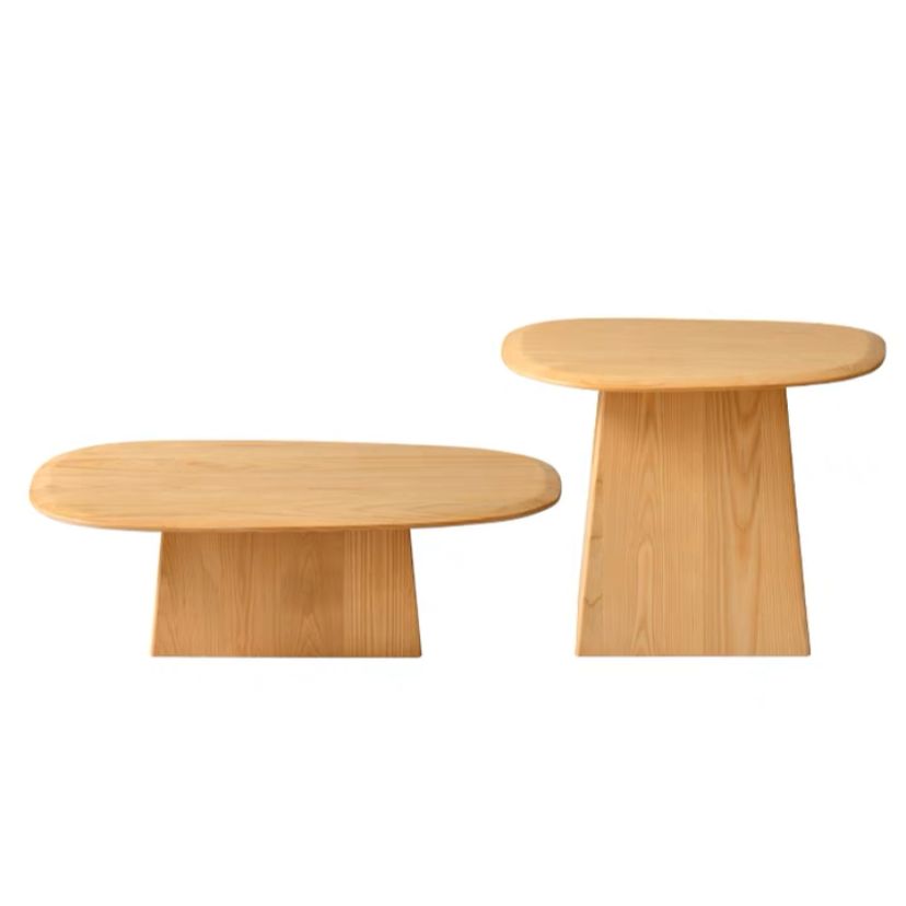 طقم طاولات خشبي بتصميم أنيق